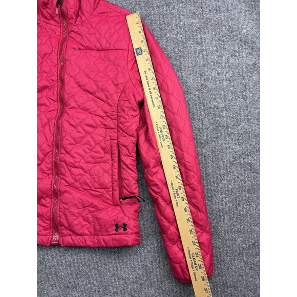 Under Armour Jacket Womens Medium Pink ColdGear Storm1 Infrared Quilted Full Zip - Picture 4 of 10